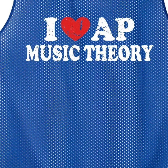 I Love Ap Music Theory Mesh Reversible Basketball Jersey Tank