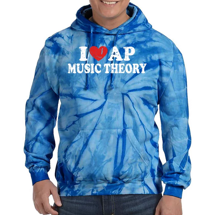 I Love Ap Music Theory Tie Dye Hoodie