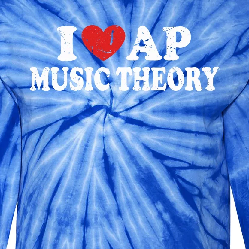 I Love Ap Music Theory Tie-Dye Long Sleeve Shirt