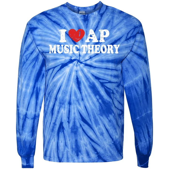 I Love Ap Music Theory Tie-Dye Long Sleeve Shirt