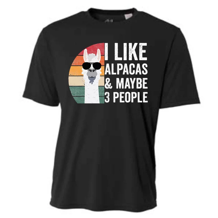 I Like Alpacas And Maybe 3 People Apparel Llama Lovers Cooling Performance Crew T-Shirt