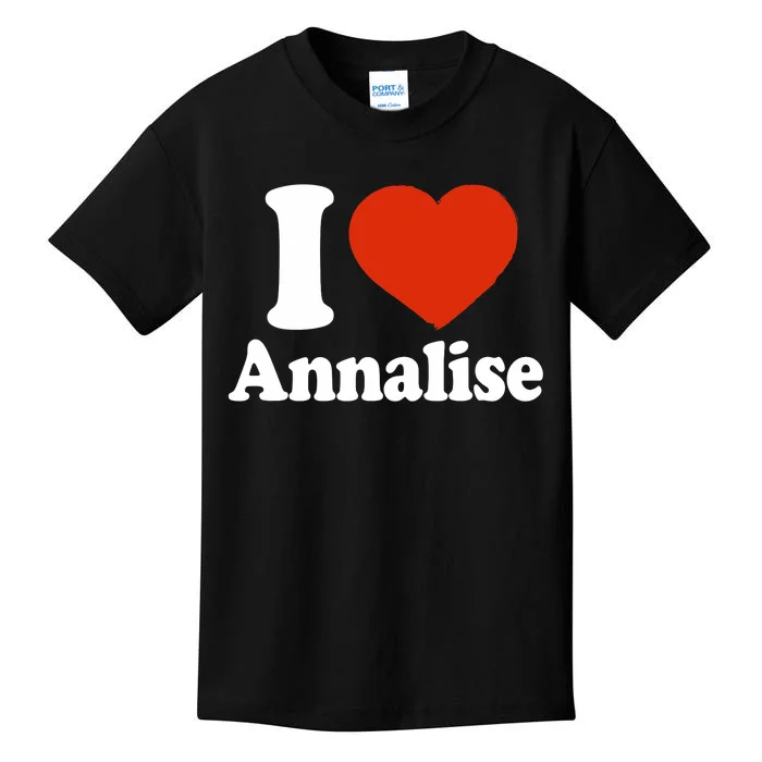 I Love Annalise I Heart Annalise Red Heart Valentine Kids T-Shirt