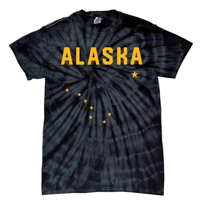 I Love Alaska Minimalist State Flag Tie-Dye T-Shirt