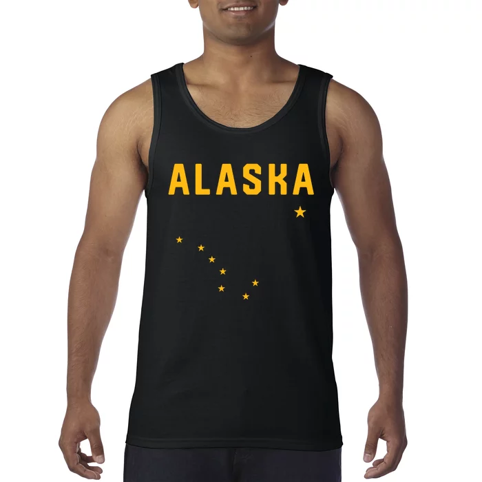 I Love Alaska Minimalist State Flag Tank Top