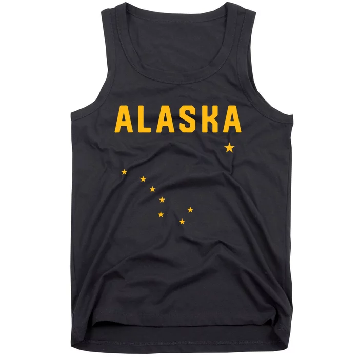 I Love Alaska Minimalist State Flag Tank Top