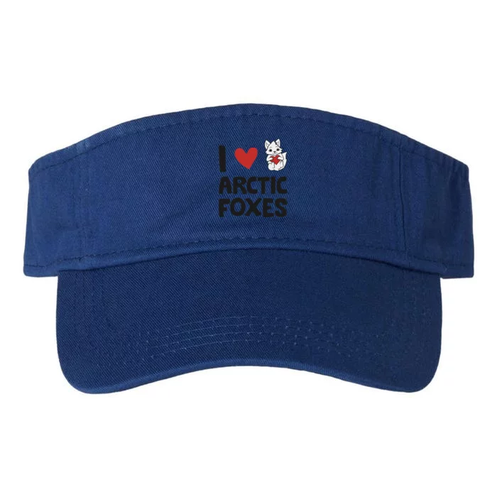 I Love Arctic Foxes Funny Arctic Fox Valucap Bio-Washed Visor