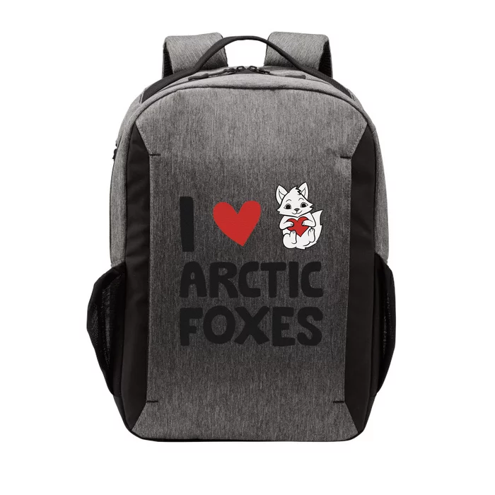 I Love Arctic Foxes Funny Arctic Fox Vector Backpack