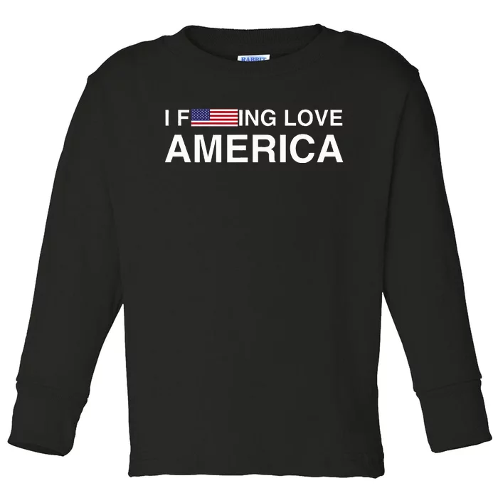 I love america Toddler Long Sleeve Shirt