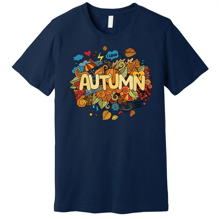 I Love Autumn Cute Gift Premium T-Shirt