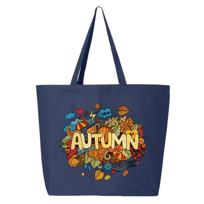 I Love Autumn Cute Gift 25L Jumbo Tote