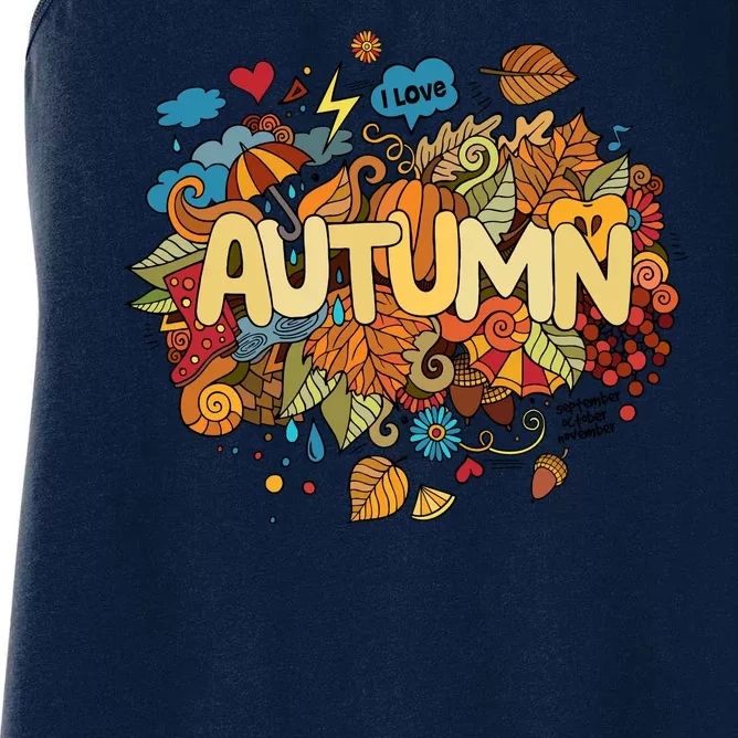 I Love Autumn Cute Gift Women's Racerback Tank