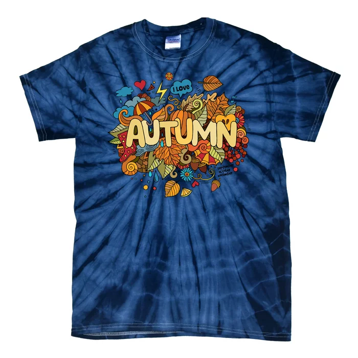 I Love Autumn Cute Gift Tie-Dye T-Shirt