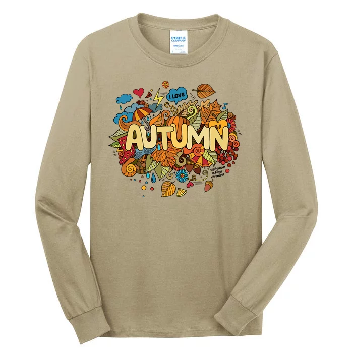 I Love Autumn Cute Gift Tall Long Sleeve T-Shirt