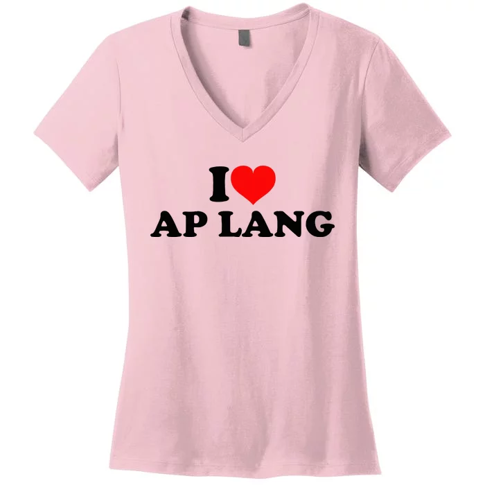 I Love Ap Lang Women's V-Neck T-Shirt