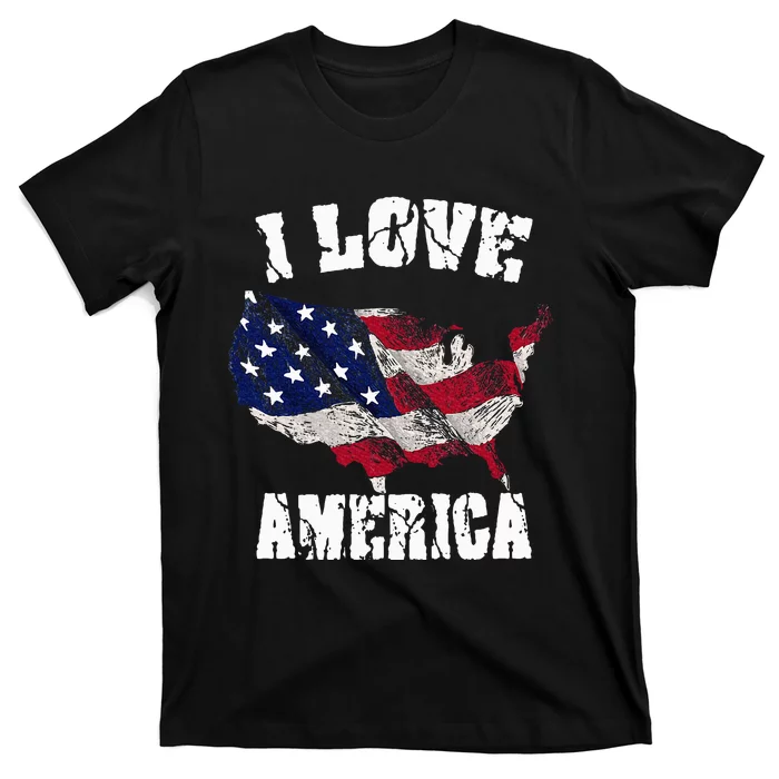 I Love America Usa 4th Of July T-Shirt