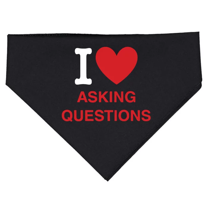 I Love Asking Questions USA-Made Doggie Bandana