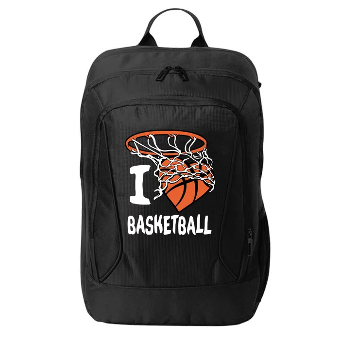 I Love Basketball Cool Gift And Basketball Hoop Gift City Backpack