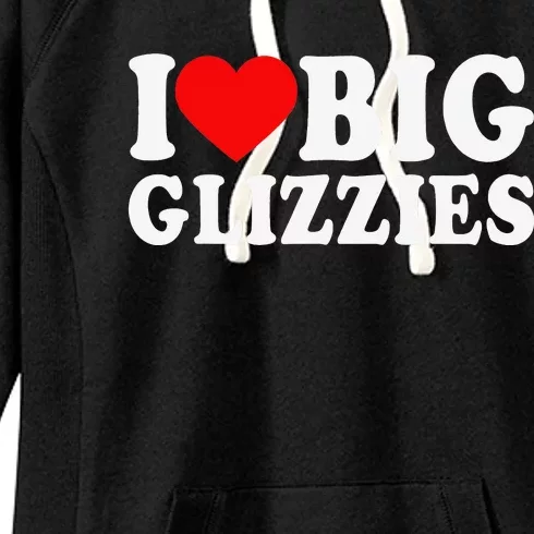 I Love Big Glizzies I Heart Hot Dog Lover Glizzy Gobbler Women's Fleece Hoodie