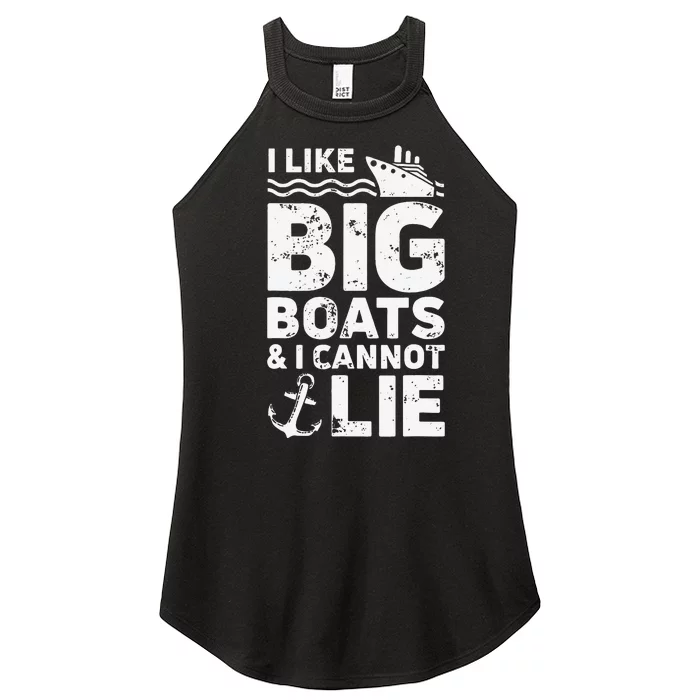 I Like Big Boats and I Cannot Lie Women’s Perfect Tri Rocker Tank