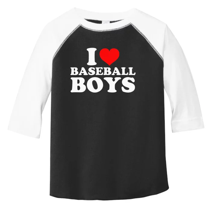 I Love Baseball Moms Funny Design Toddler Fine Jersey T-Shirt