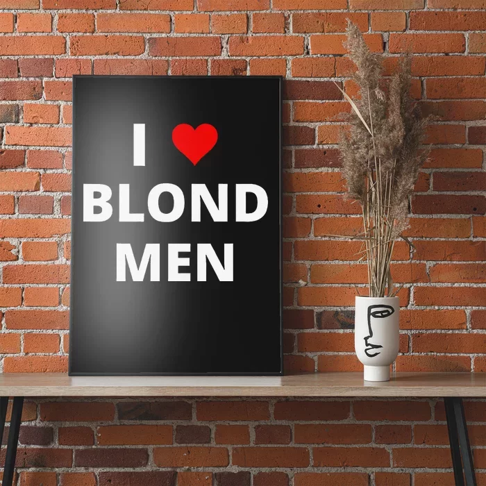 I Love Blond Man(Red Heart) Poster