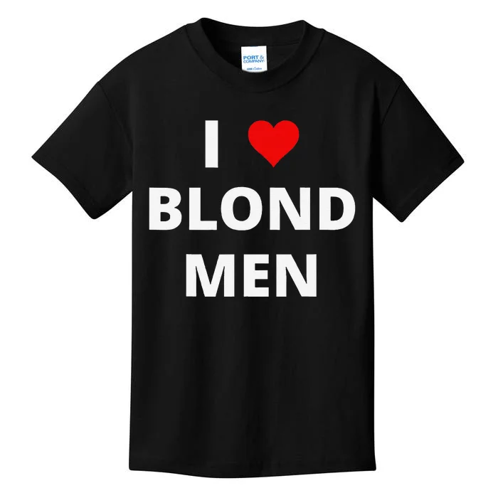 I Love Blond Man(Red Heart) Kids T-Shirt