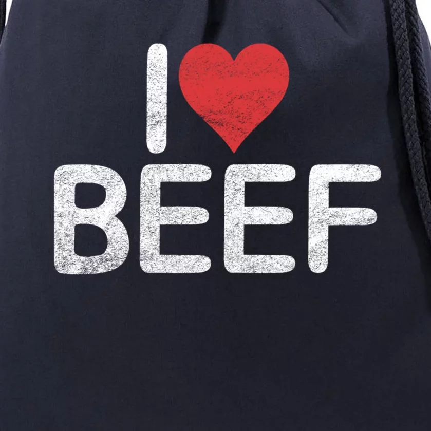 I Love Beef Gift Drawstring Bag