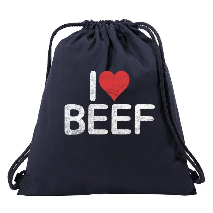 I Love Beef Gift Drawstring Bag