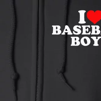 I Love Baseball funny quote player sports Full Zip Hoodie