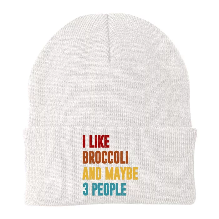 I Like Broccoli And Maybe 3 People Funny Knit Cap Winter Beanie