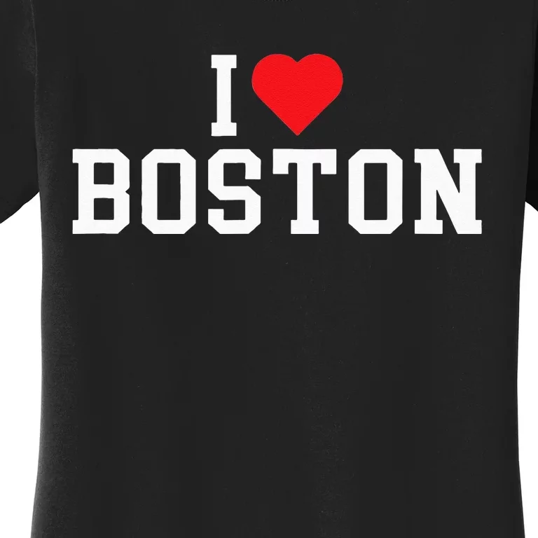 I Love Boston Massachusetts Throwback Women's T-Shirt