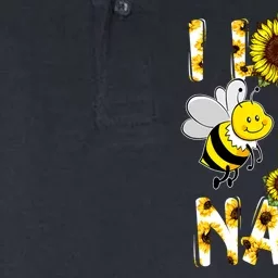 I Love Being A Nana Sunflower Bee Softstyle Adult Sport Polo