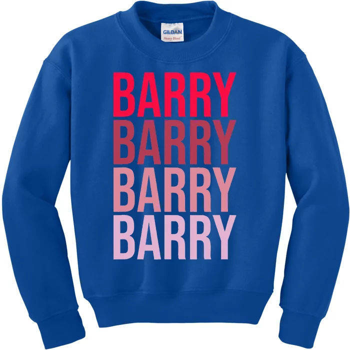 I Love Barry First Name Barry Kids Sweatshirt