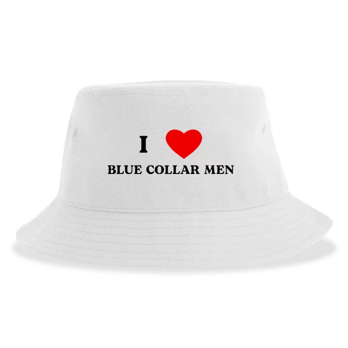 I Love Blue Collar Sustainable Bucket Hat