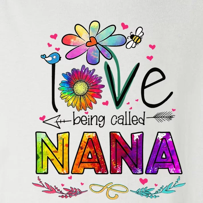 I Love Being Called Nana Daisy Flower Cute Mother's Day Toddler Long Sleeve Shirt