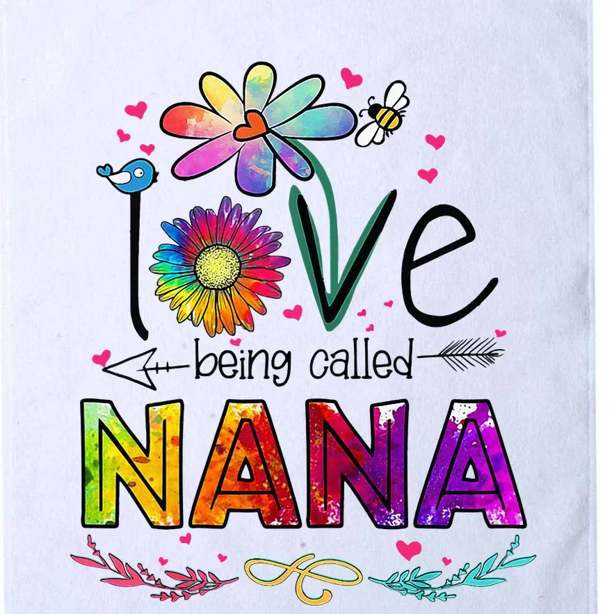 I Love Being Called Nana Daisy Flower Cute Mother's Day Platinum Collection Golf Towel