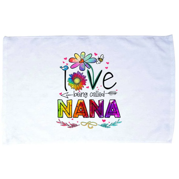 I Love Being Called Nana Daisy Flower Cute Mother's Day Microfiber Hand Towel