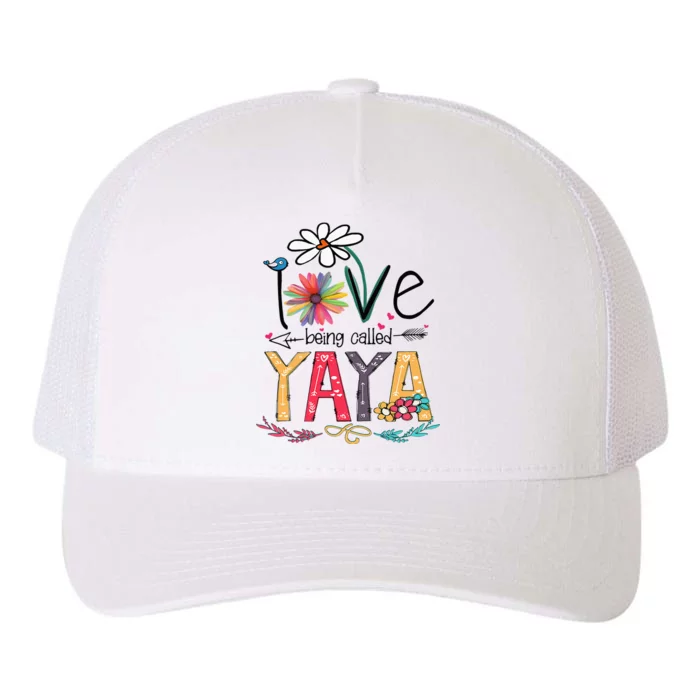 I Love Being Called Yaya Sunflower Mother's Day Yupoong Adult 5-Panel Trucker Hat