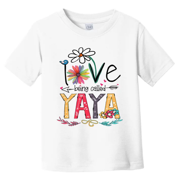 I Love Being Called Yaya Sunflower Mother's Day Toddler T-Shirt