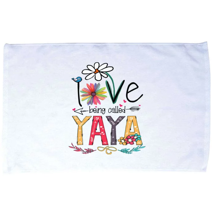 I Love Being Called Yaya Sunflower Mother's Day Microfiber Hand Towel