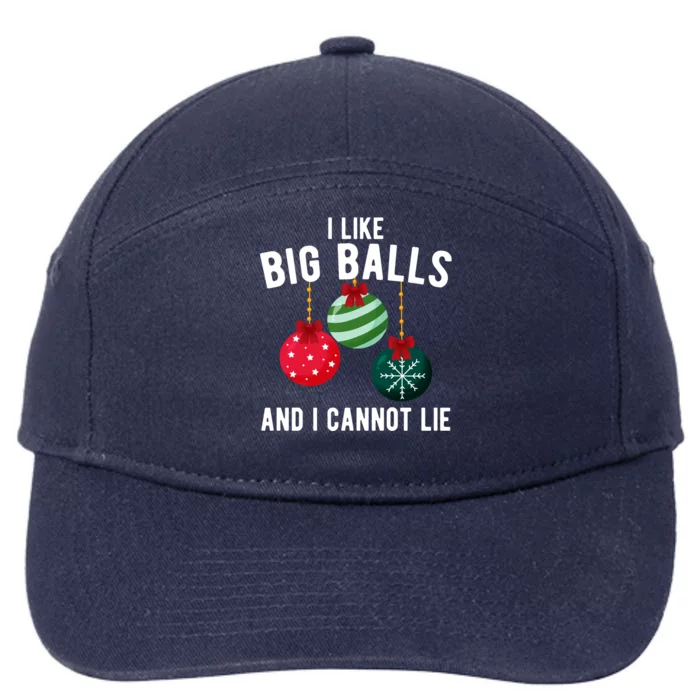 I Like Big Balls And I Cannot Lie Funny Christmas 7-Panel Snapback Hat