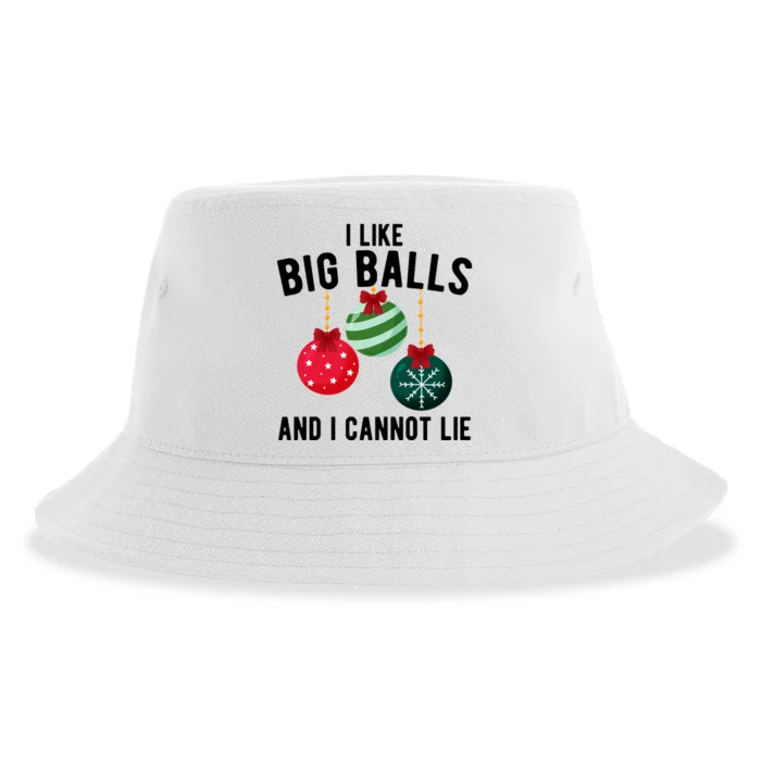 I Like Big Balls And I Cannot Lie Funny Christmas Sustainable Bucket Hat