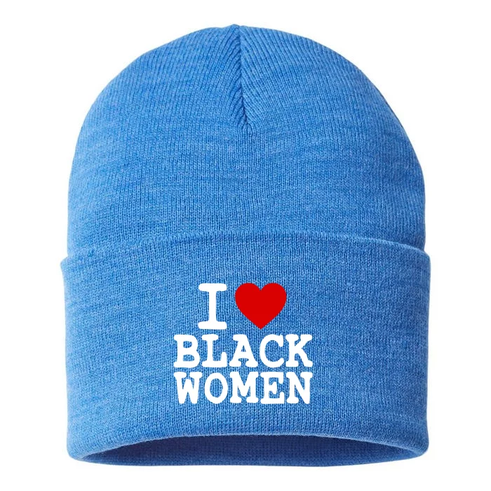 I Love Black Bhm Black History Month Melanin Pride Gift Sustainable Knit Beanie