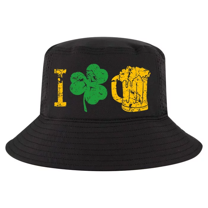 I Love Beer Four Leaf Clover St Patricks Day Cool Comfort Performance Bucket Hat