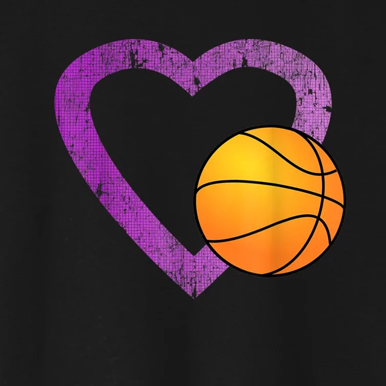 I Love Basketball Heart Women's Crop Top Tee