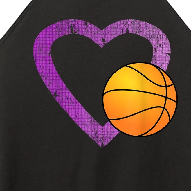 I Love Basketball Heart Women’s Perfect Tri Rocker Tank