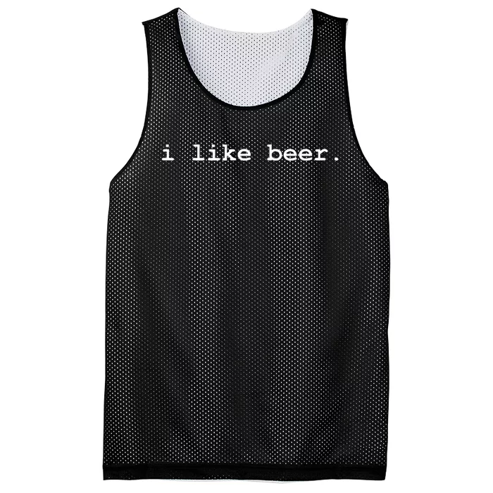 I Like Beer Minimalist Funny Drinking Mesh Reversible Basketball Jersey Tank