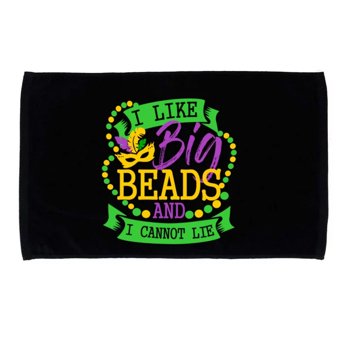 I Like Big Beads And I Cannot Lie Mardi Gras Party Gift Microfiber Hand Towel