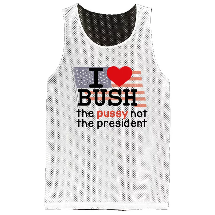 I Love Bush Mesh Reversible Basketball Jersey Tank