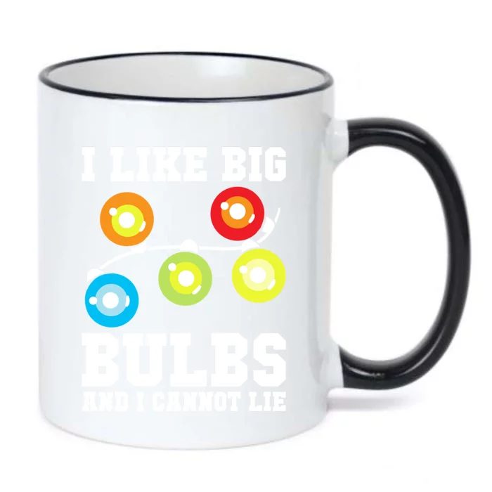 I Like Big Bulbs And I Cannot Lie Naughty Christmas Lights Cute Gift Black Color Changing Mug